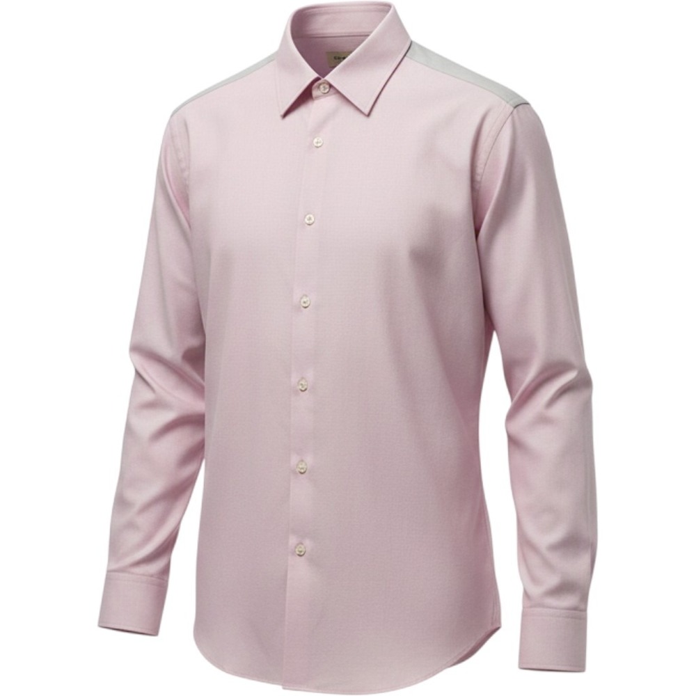 Burberry London Mens Tailored Shirt Pink 16 34-35 Long Sleeve Cotton Nova Check